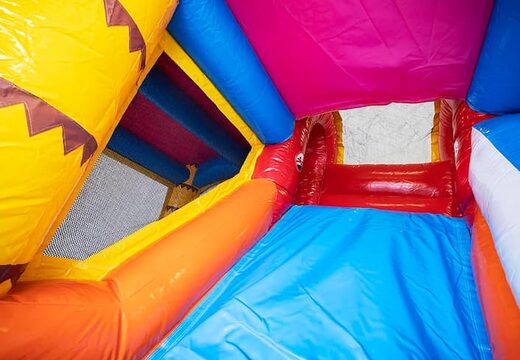 Opblaasbaar Jumpy Happy Splash springkasteel met bad kopen in thema flamingo voor kids bij JB Inflatables