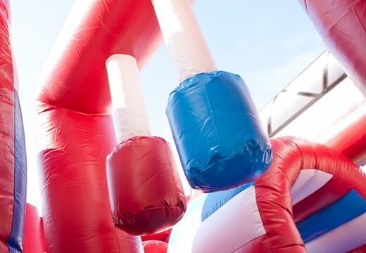 Multiplay springkasteel met slide in thema brandweer auto bestellen voor kinderen. Koop opblaasbare springkastelen online bij JB Inflatables Nederland