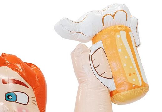 opblaasbare abraham bourgondier pop met bier en een worst in zijn hand bestellen