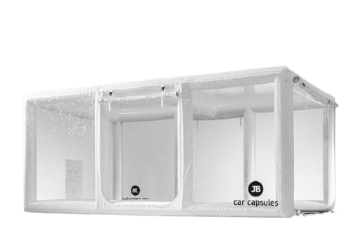 Showcase car capsule om voertuig in te zetten kopen in het wit