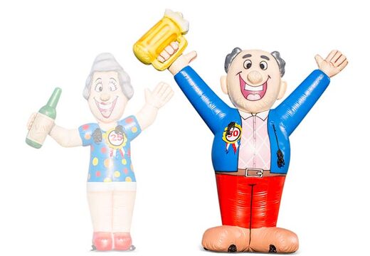 Opblaasbare Abraham pop met bier in zijn hand kopen als blikvanger 