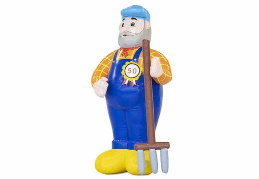 Opblaasbare Abraham pop boer in de tuin blikvanger bestellen voor 50 verjaardag feest jubileum bij JB Inflatables