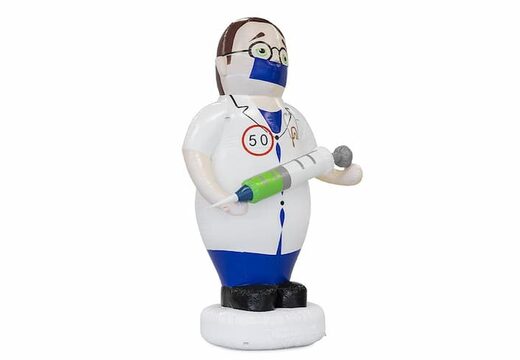 Opblaasbare Abraham pop dokter zorg arts in de tuin blikvanger bestellen voor 50 verjaardag feest jubileum bij JB Inflatables