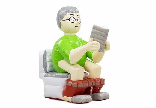 Opblaasbare Sarah pop blikvanger toilet wc te koop voor verjaardag 50 jubilaris bij JB Inflatables