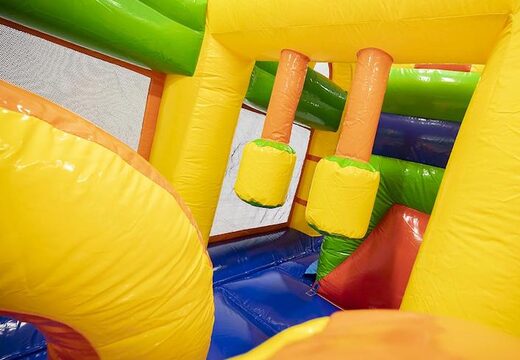 Multiplay opblaasbaar springkussen in leeuwen thema bestellen voor kinderen