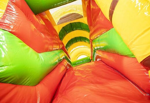 Multiplay springkussen krokodil met obstakels en glijbaan bestellen voor kinderen