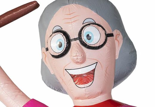 Opblaasbare sarah supervrouw pop in het roze met rode keep te koop