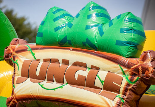 Opblaasbare multiplay super luchtkussen met olifant en gorilla jungle thema bestellen voor kinderen