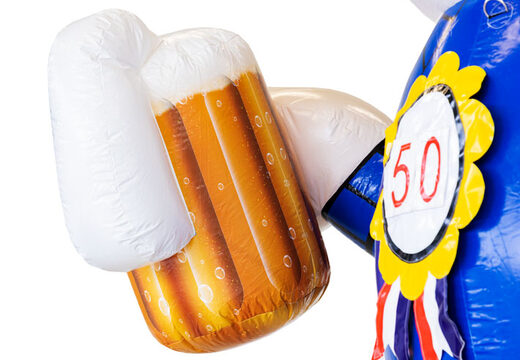 Opblaas Abraham met stok en bierglas kopen voor verjaardag