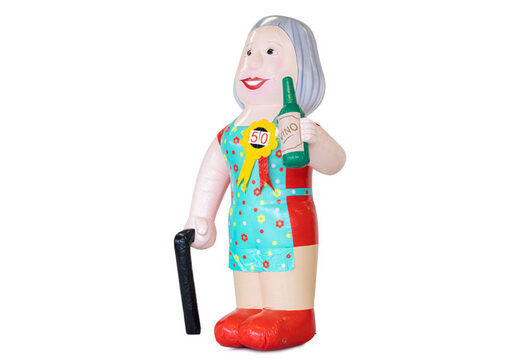 Opblaasbare sarah met stok kopen voor verjaardagen blikvanger