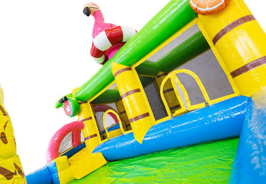 Flamingo themed springkussen voor kinderen bestellen. Koop springkussens online bij JB Inflatables Nederland 