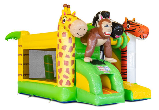 Opblaasbare Mini Multiplay springkussen in Jungle thema te koop bij JB Inflatables. Bestel opblaasbare springkussens bij JB Inflatables Nederland