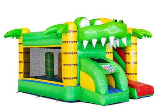Opblaasbare Mini Multiplay springkussen in Crocodil thema te koop bij JB Inflatables. Bestel opblaasbare springkussens bij JB Inflatables Nederland
