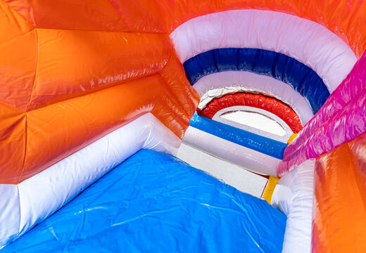 Mini Multiplay opblaasbare luchtkussen te koop in Flamingo thema voor uw kids. Bestel opblaasbare luchtkussens bij JB Inflatables Nederland