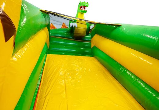 Glijbaan op groot multi slide springkasteel