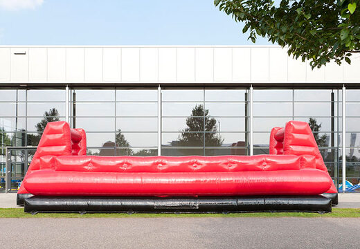 Zwart rode tafelvoetbal spel met unieke boardingschuifsysteem met bodem kopen 