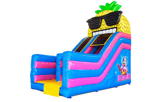 Springkasteel met glijbaan in Hawai thema online kopen bij JB Inflatables