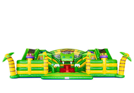 Koop online inflatable springkasteel Slideworld thema dino