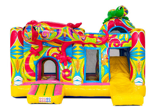 Ibiza stijl thema met twee salamanders op springkussen Multiplay