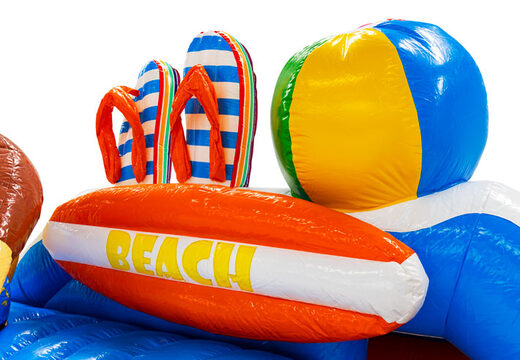 Springkussen thema beach met 3d slippers, surfboard en bal online bestellen