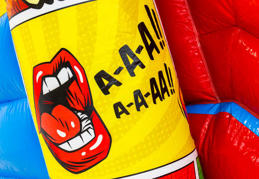 Cartoon Illustratie op springkussen Dubbelslide  thema Comic