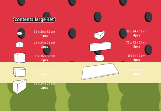 Inhoud van Softplay Large set in Flamingo - Hawaii thema online kopen