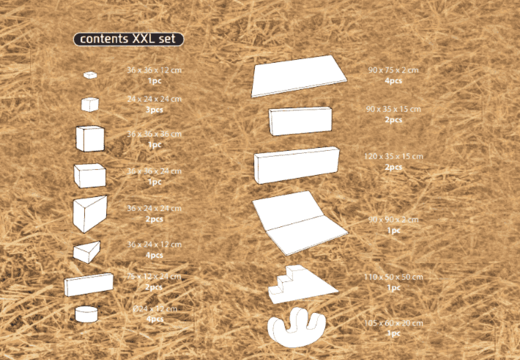 Inhoud van Softplay XXL set in Farm thema JB Inflatables in Meppel