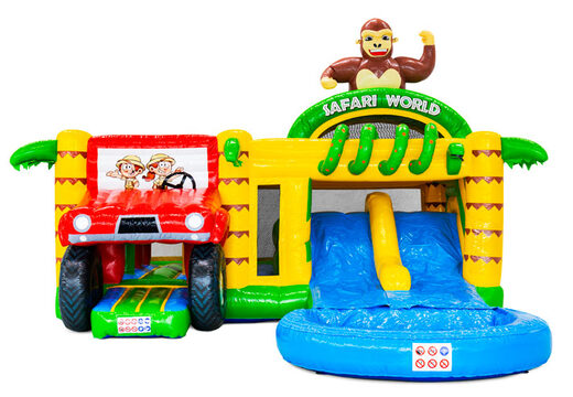 Multiplay Dubbelslide Springkussen safari gorilla thema kopen bij JB