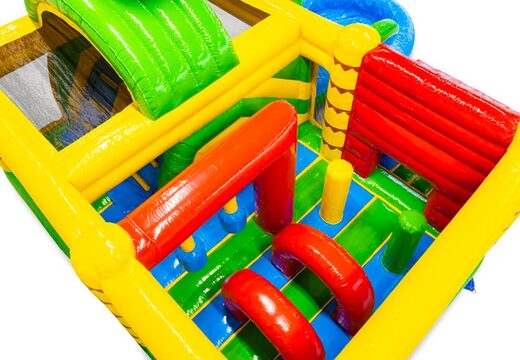 Binnenkant springkussen met bogen, pilaren en stootzakken te koop bij JB