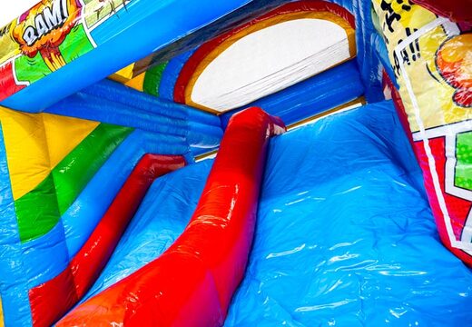 Glijbaan blauw rood van springkussen Multiplay dubbelslide kopen bij JB
