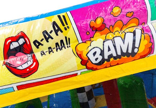 Springkussen thema Comic illustraties uit een stripboek lippen en explosie online bestellen