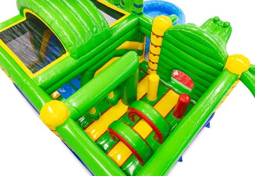 Binnenkant springkussen met bogen, pilaren en stootzakken te koop bij JB