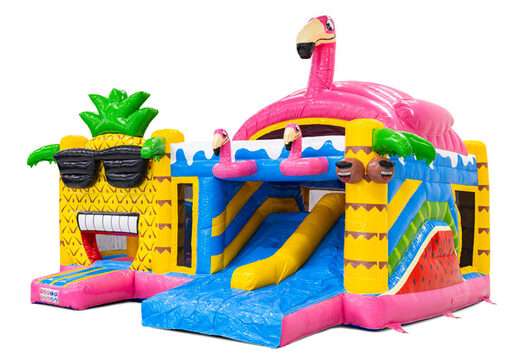 Multiplay Dubbelslide Springkussen hawaii flamingo thema kopen bij JB