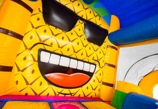 Grote ananas in springkussen bouncy box hawaii te koop bij JB Inflatables