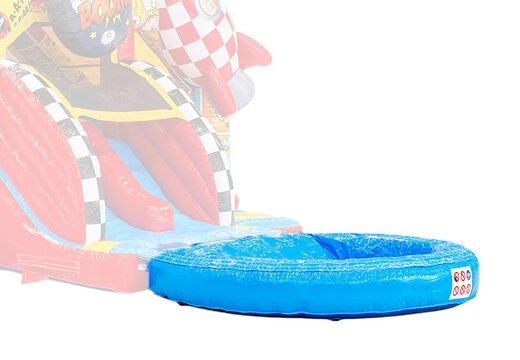 Blauw badje te koppelen aan doubleslide springkussens van JB Inflatables