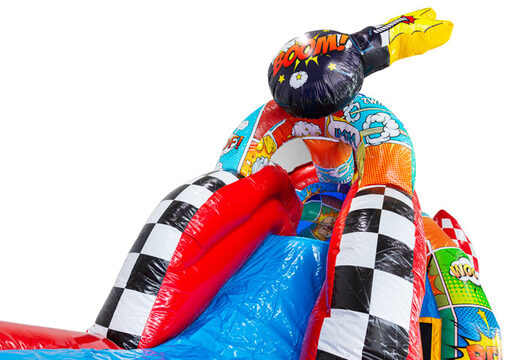 A-frame Super Comic springkussen in Comic stijl te koop bij JB Inflatables