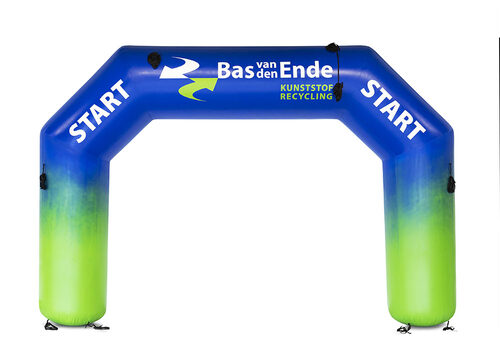 Gepersonaliseerde Bas van den Ende start & finishboog voor alle evenementen kopen bij JB Promotions Nederland. Bestel nu op maat gemaakte opblaasbare reclamebogen online