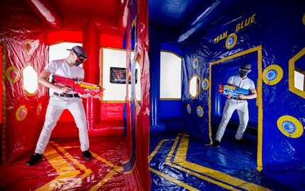 Interactieve spellen interactive playsystems kopen voor indoor speelhallen met springkussens bij JB Inflatables